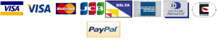 We accept Visa, Mastercard, American Express, JCB, Diner's Card, Delta, PayPal, and more.
